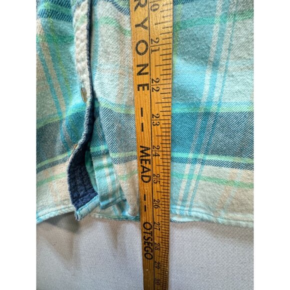 Legendary Whitetails Women’s Button Down Flannel Shirt Size MD Blue White Plaid - Picture 7 of 12